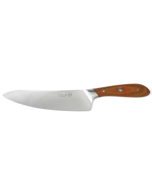 5 Couteaux de cuisine Tsukiji marron/gris - 35x8.5 cm