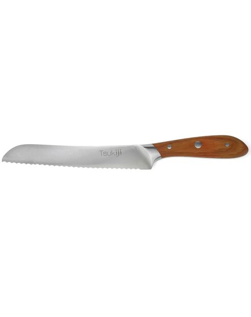 5 Couteaux de cuisine Tsukiji marron/gris - 35x8.5 cm