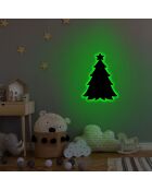 Décoration murale lumineuse Christmas Pine verte - 20x27 cm