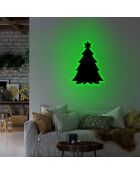 Décoration murale lumineuse Christmas Pine verte - 20x27 cm