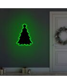 Décoration murale lumineuse Christmas Pine verte - 20x27 cm