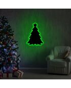 Décoration murale lumineuse Christmas Pine verte - 20x27 cm