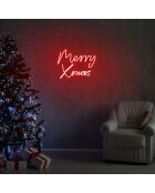 Frohe Weihnachten Rotlicht-Wanddekoration - 43x33x2 cm
