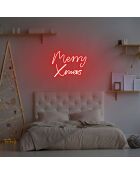 Frohe Weihnachten Rotlicht-Wanddekoration - 43x33x2 cm