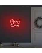 Frohe Weihnachten Rotlicht-Wanddekoration - 43x33x2 cm