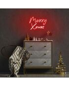 Frohe Weihnachten Rotlicht-Wanddekoration - 43x33x2 cm