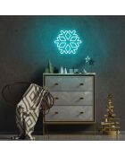 Décoration murale lumineuse Snowflake bleue - 30x26x2 cm