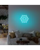 Décoration murale lumineuse Snowflake bleue - 30x26x2 cm