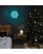 Décoration murale lumineuse Snowflake bleue - 30x26x2 cm