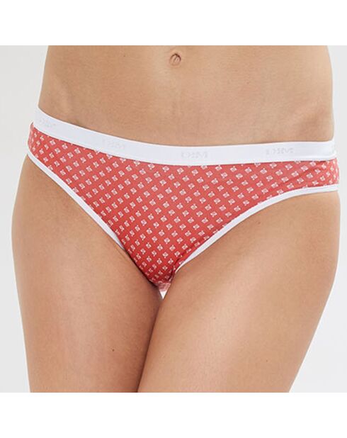 3 Culottes Pocket Coton marine/rouge