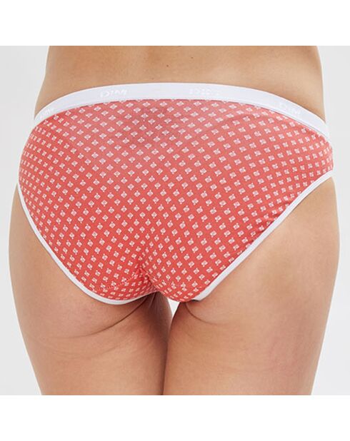 3 Culottes Pocket Coton marine/rouge