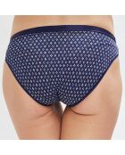 3 Culottes Pocket Coton marine/rouge