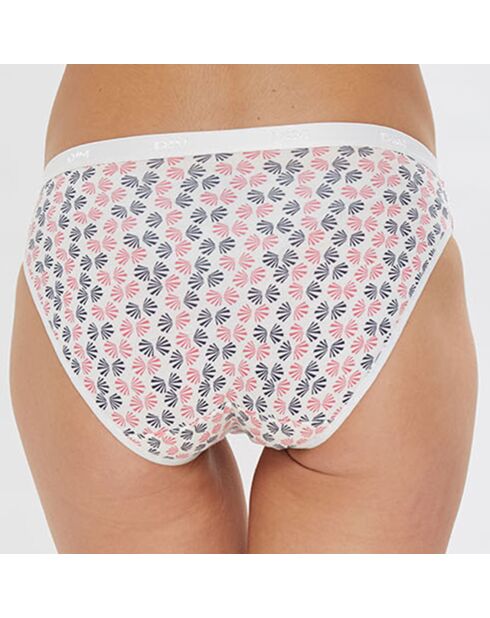 3 Culottes Pocket Coton blanc/gris/marine
