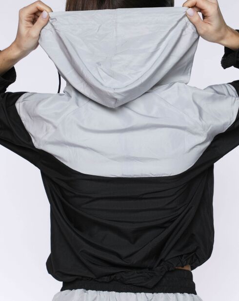 Top de sport avec capuche noir/gris