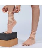 Chaussettes de yoga antidérapantes beiges