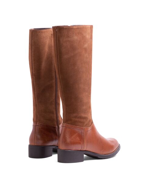 LO-564 hellbraune Lederstiefel Krust/Se