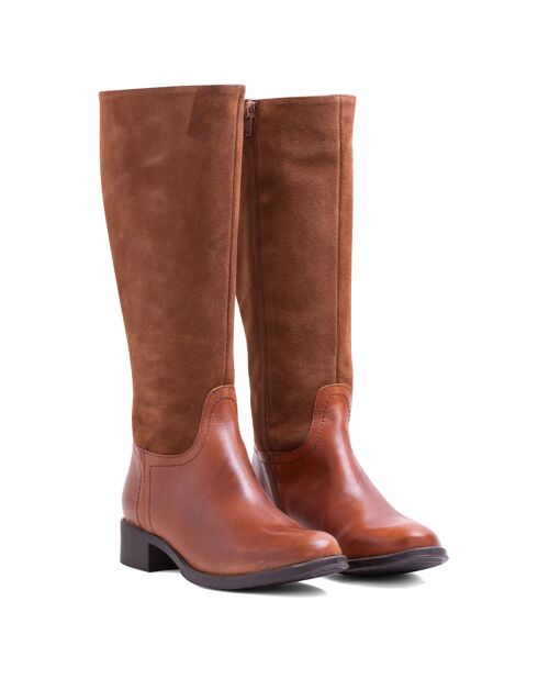 LO-564 hellbraune Lederstiefel Krust/Se