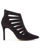 Bottines en Velours de Cuir Bree noires - Talon 9.5 cm