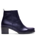 Bottines en Cuir Salma marine - Talon 5 cm