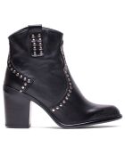 Botas de piel de napa negras CA-0173 - tacón de 8,5 cm