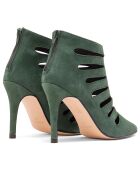 Bottines en Velours de Cuir Bree vertes - Talon 9.5 cm