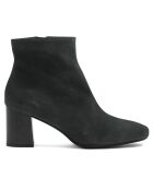 Bottines Anastasia en daim noires - Talon 6.5 cm