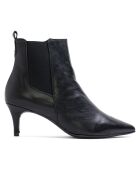 Bottines en Cuir Ophelie noires - Talon 7 cm