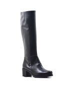 Linda schwarze Lederstiefel
