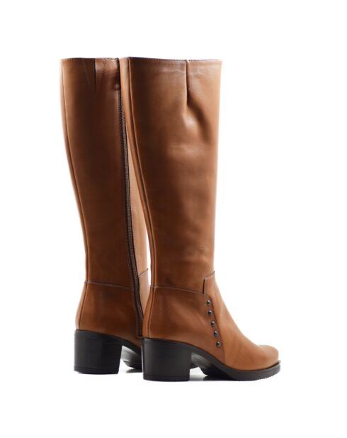 Elizama Krust camelfarbene Lederstiefel