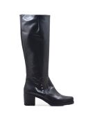 Linda schwarze Lederstiefel