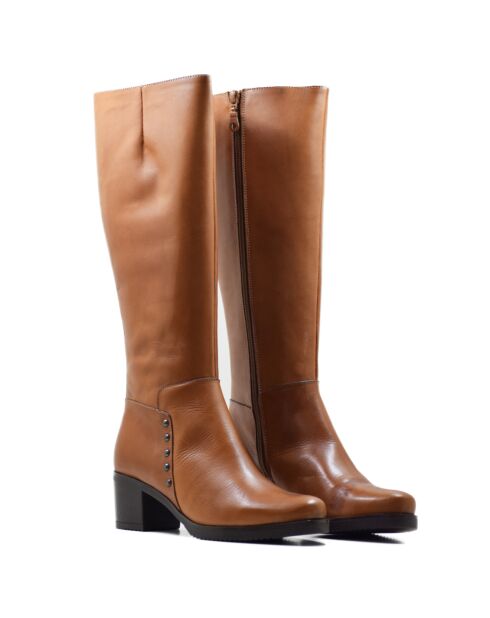 Elizama Krust camelfarbene Lederstiefel