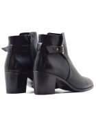 Botas de piel Caterina de piel sintética negra - Tacón 6 cm