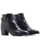 Botas de piel Caterina de piel sintética negra - Tacón 6 cm