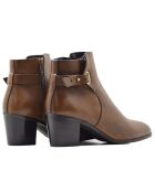 Camelkleurige leren laarzen van Drew - hak van 6 cm