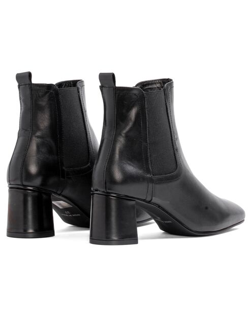 Bottines en Cuir Camille noires - Talon 5 cm