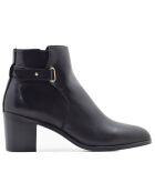 Botas de piel Caterina de piel sintética negra - Tacón 6 cm