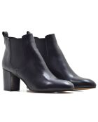 Botas Andiara de piel coqueta de piel negra - tacón de 7,5 cm