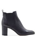 Botas Andiara de piel coqueta de piel negra - tacón de 7,5 cm