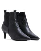 Bottines en Cuir Ophelie noires - Talon 7 cm