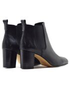 Botas Andiara de piel coqueta de piel negra - tacón de 7,5 cm