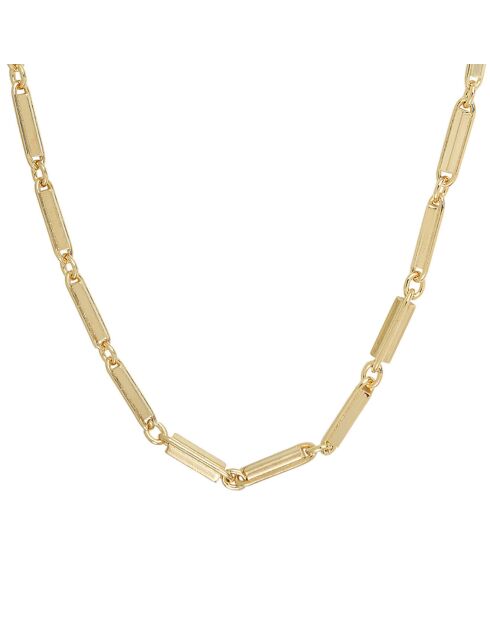 Koperen halsketting met bloedplaatjes, verguld met fijn goud