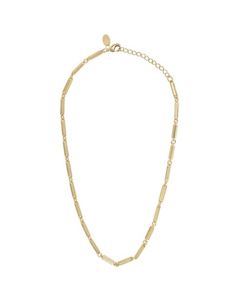 Koperen halsketting met bloedplaatjes, verguld met fijn goud