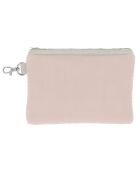 Platte buidel van blushzijde - 20x13 cm