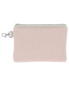 Platte buidel van blushzijde - 20x13 cm