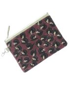 Bordeauxrode platte hoes in art-decostijl - 13x20 cm