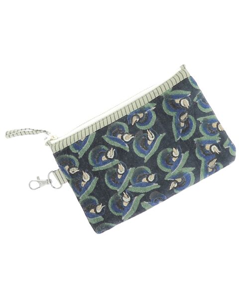 Indigo Platte koffer in art-decostijl - 13x20 cm