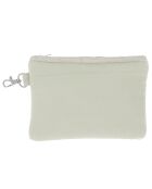Grote platte buidel beige zijde - 26x18 cm