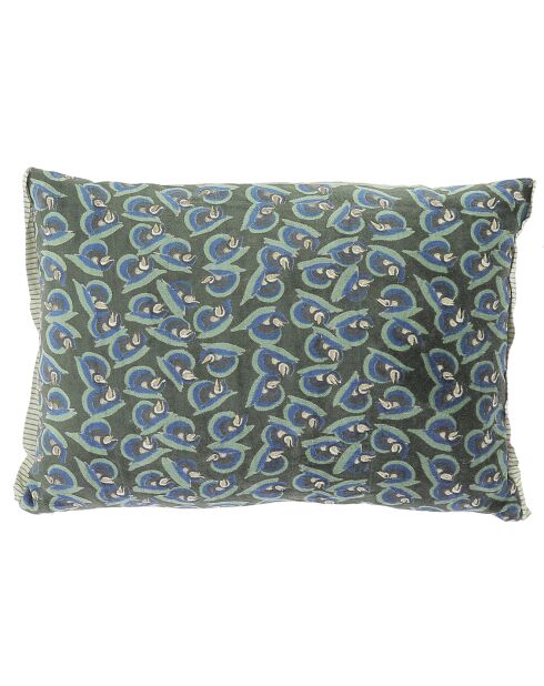 Kussenhoes Art Deco olijfgroen - 35x50 cm