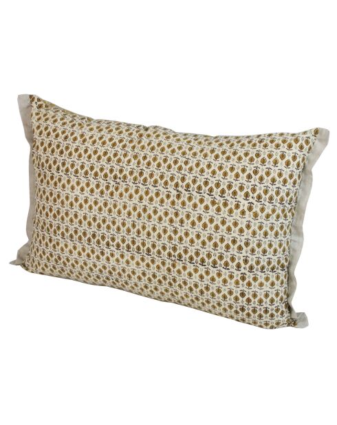 Kissenhülle mit indischem Ockermotiv, 35 x 50 cm