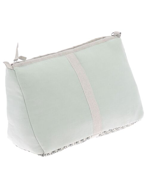 Toilettas van groene zijde - 18x26x12 cm